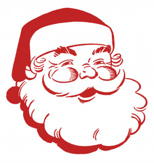 Retro Christmas Clip Art – Jolly Santa