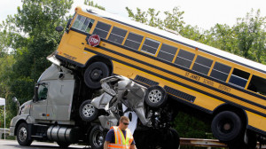 The highway pileup claimed two lives (Jeff Roberson, AP).