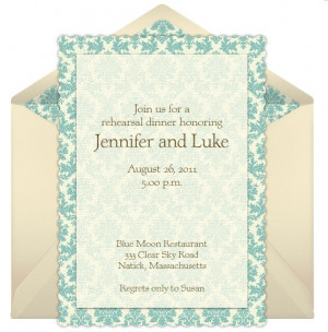 Rehearsal Dinner Invitation Wording