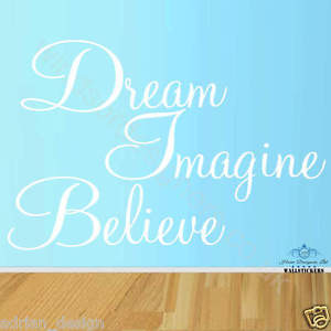 ... -Believe-wall-art-Sticker-quote-3-sizes-available-Insprational-Deca