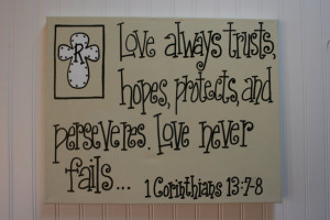 Fails, 16x20 Wall Art, 1 Corinthians 13, Bible Verse Canvas Painting ...