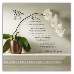 To Mom With Love Canvas - Personalize with your own name at the bottom ...