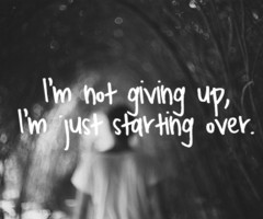 Not Giving Up, I’m Just Starting Over ” ~ Mistake Quote