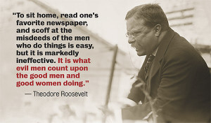 Political Corruption thrives when citizens ignore politics.