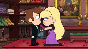 Gravity Falls Dipper and Pacifica Kiss