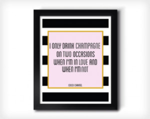 ... , Fashion Art, Black and White, Wall Decor - Coco Chanel Quote-(8x10