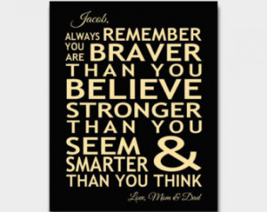 ... Robin Pooh Quote Inspirational Typography Child Parent Gift
