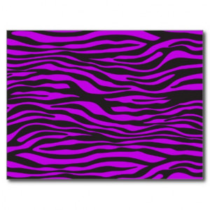 animal_print_fur_skin_zebra_black_purple_postcard ...
