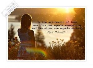 Arithmetic of love quote