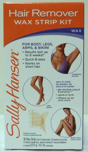 Sally Hansen Hair Remover Wax Strip Kit for Body, Legs, Arms & Bikini ...