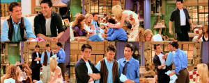 Everyone makes a fuss of Ben at the beginning, then Joey and Chandler ...