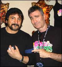 ... Tom Savini visits Rhine at his Girls and Corpses booth. Find the scary