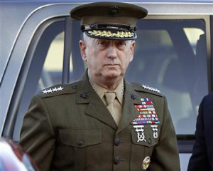 Marine Corps four-star general James Mattis arrives to address at the ...