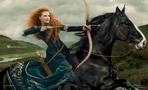 Jessica Chastain Becomes a Disney Princess