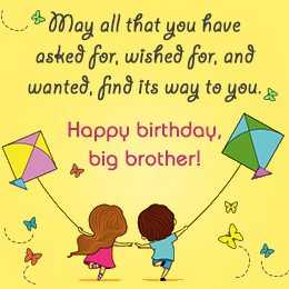 Happy birthday wish for brother