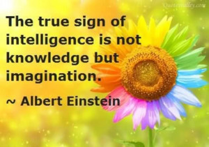 The True Sign Of Intelligence Is Not Knowledge But Imagination