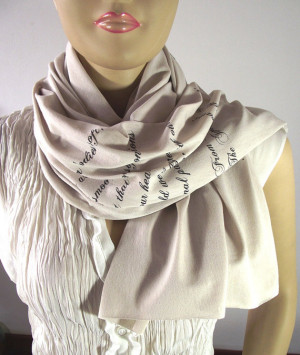 SHAKESPEARE Book Quotes Scarf -The Taming of the Shrew- Literary ...