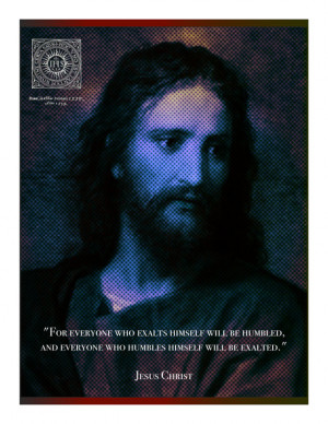 Jesus Christ on Humility Quote Inspirational Digital Poster
