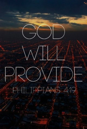 God will Provide!
