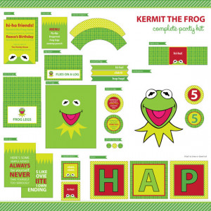 Kermit the Frog Muppets Complete Party Kit - Birthday - Kids - DIY ...