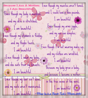 Because I Am A Mother, I Am Beautiful