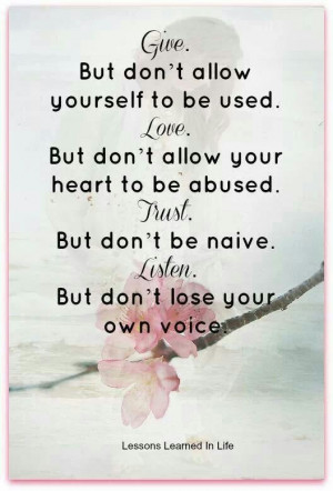 Lessons Learned In Life