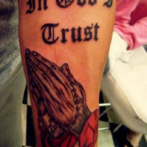 Prayer Tattoo With God Trust Quotes Pictures