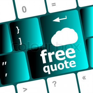 keyboard key for free quote - business concept
