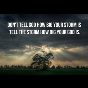 With God, I can overcome any storm