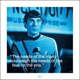 Star Trek - Mr Spock, Die Bedürfnisse Vieler Sind Wichtiger Als Die ...