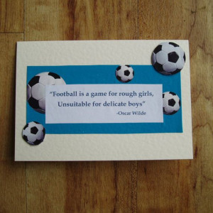 Football /Soccer quote card by onelittlepug on Etsy, $2.25