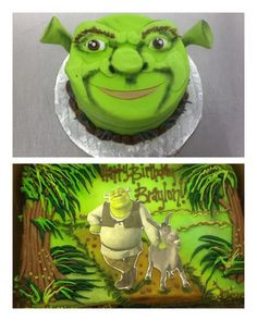 Shrek & Donkey Birthday Cake and Smash Cake! Sweet Boutique Cakes