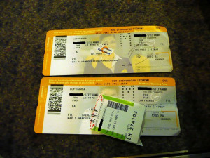 My boarding passes with the fast track sticker: