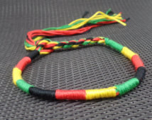 Handmade Rasta Bracelet- Rasta Colo rs Flag ...