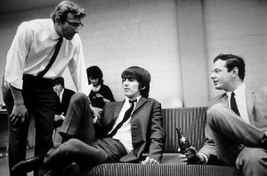 ... names brian epstein george harrison george harrison with manager brian