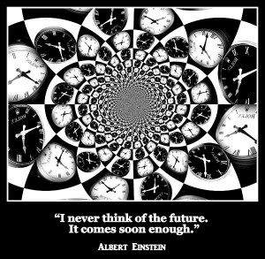 Albert Einstein Future Quote Print by Aurelio Zucco