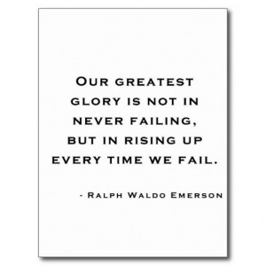 Ralph Waldo Emerson - Motivation Quote Post Card so please read the ...