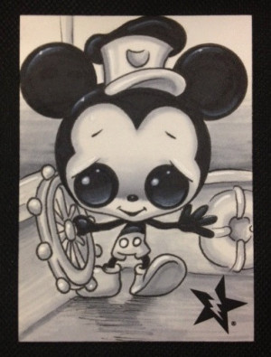 Sugar Fueled Mickey Mouse Steamboat Willie lowbrow creepy cute big eye ...