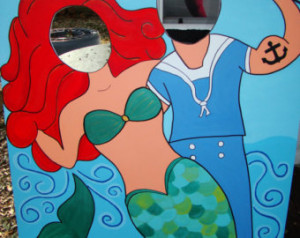 My Little Mermaid and Sailor or Pir ate Photo Prop & Event Decoration ...