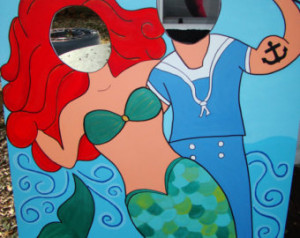 My Little Mermaid and Sailor or Pir ate Photo Prop & Event Decoration ...