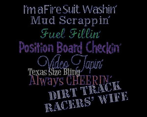 Minus the Texas size bling, fits me perfect! Dirt track racing