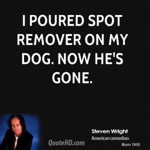 poured spot remover on my dog. Now he's gone.