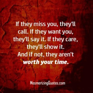 If people care about you, they will show it