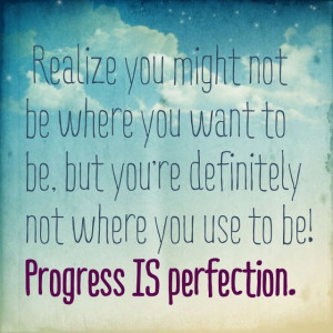 Progress is perfection