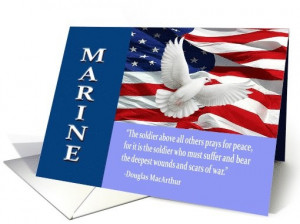 Marine Thank You Card by Dog Tags and Combat Boots. Includes a quote ...