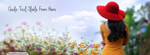 Red Hat Girl Custom Quote FB Cover