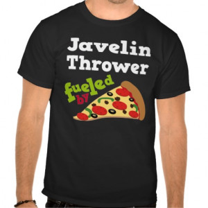 Javelin Thrower (Funny) Pizza T Shirt