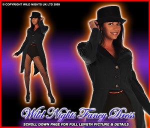 FANCY DRESS COSTUME * LADY RINGMASTER BLACK / CIRCUS 16