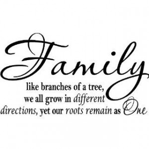 family like branches on a tree we all grow in different directions yet