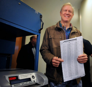 ... day, I posted this photo of Bruce Rauner casting his ballot